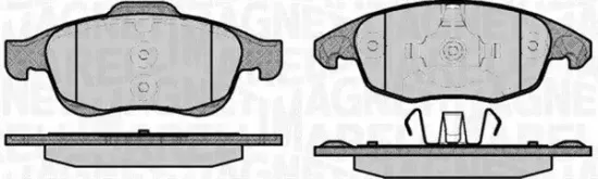 Bremsbelagsatz, Scheibenbremse Vorderachse MAGNETI MARELLI 363916060169 Bild Bremsbelagsatz, Scheibenbremse Vorderachse MAGNETI MARELLI 363916060169