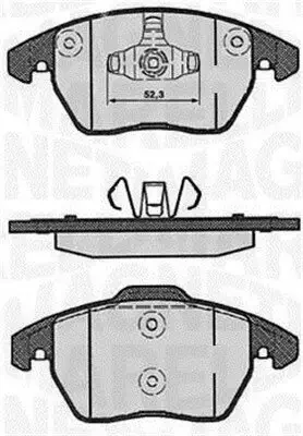 Bremsbelagsatz, Scheibenbremse Vorderachse MAGNETI MARELLI 363916060178 Bild Bremsbelagsatz, Scheibenbremse Vorderachse MAGNETI MARELLI 363916060178