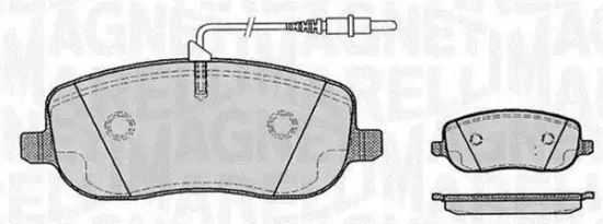 Bremsbelagsatz, Scheibenbremse MAGNETI MARELLI 363916060182 Bild Bremsbelagsatz, Scheibenbremse MAGNETI MARELLI 363916060182