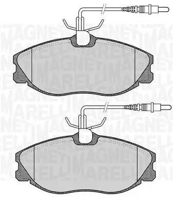 Bremsbelagsatz, Scheibenbremse MAGNETI MARELLI 363916060202 Bild Bremsbelagsatz, Scheibenbremse MAGNETI MARELLI 363916060202