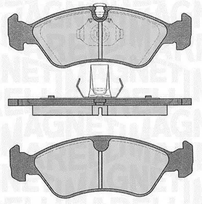 Bremsbelagsatz, Scheibenbremse Vorderachse MAGNETI MARELLI 363916060205