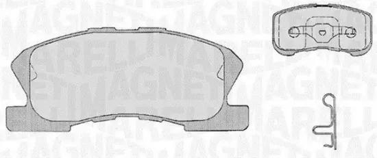 Bremsbelagsatz, Scheibenbremse Vorderachse MAGNETI MARELLI 363916060209 Bild Bremsbelagsatz, Scheibenbremse Vorderachse MAGNETI MARELLI 363916060209