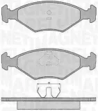 Bremsbelagsatz, Scheibenbremse Vorderachse MAGNETI MARELLI 363916060229