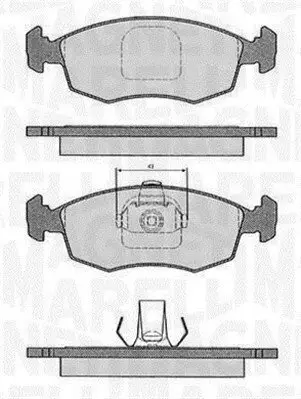 Bremsbelagsatz, Scheibenbremse MAGNETI MARELLI 363916060233