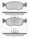 Bremsbelagsatz, Scheibenbremse MAGNETI MARELLI 363916060233