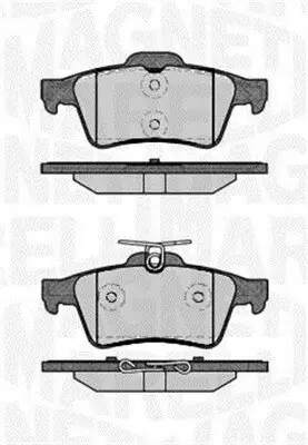 Bremsbelagsatz, Scheibenbremse MAGNETI MARELLI 363916060243