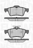 Bremsbelagsatz, Scheibenbremse Hinterachse MAGNETI MARELLI 363916060243