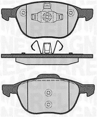 Bremsbelagsatz, Scheibenbremse Vorderachse MAGNETI MARELLI 363916060244