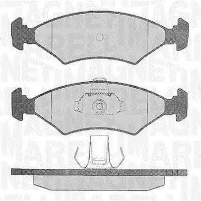 Bremsbelagsatz, Scheibenbremse Vorderachse MAGNETI MARELLI 363916060248