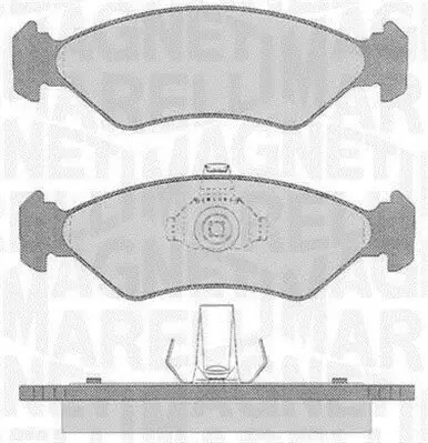 Bremsbelagsatz, Scheibenbremse Vorderachse MAGNETI MARELLI 363916060250