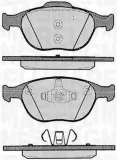 Bremsbelagsatz, Scheibenbremse Vorderachse MAGNETI MARELLI 363916060256
