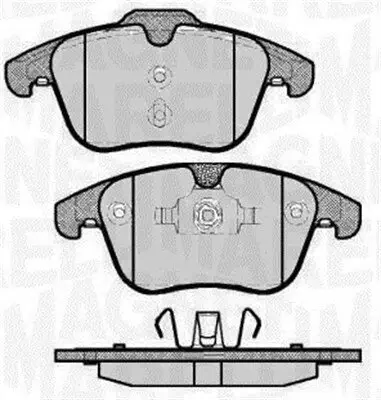 Bremsbelagsatz, Scheibenbremse Vorderachse MAGNETI MARELLI 363916060263 Bild Bremsbelagsatz, Scheibenbremse Vorderachse MAGNETI MARELLI 363916060263
