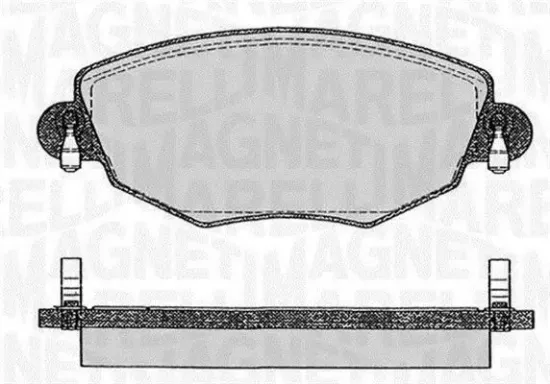 Bremsbelagsatz, Scheibenbremse Vorderachse MAGNETI MARELLI 363916060266 Bild Bremsbelagsatz, Scheibenbremse Vorderachse MAGNETI MARELLI 363916060266