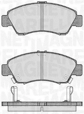 Bremsbelagsatz, Scheibenbremse MAGNETI MARELLI 363916060276 Bild Bremsbelagsatz, Scheibenbremse MAGNETI MARELLI 363916060276