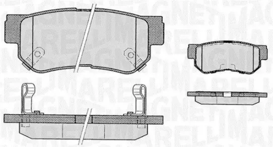 Bremsbelagsatz, Scheibenbremse MAGNETI MARELLI 363916060278 Bild Bremsbelagsatz, Scheibenbremse MAGNETI MARELLI 363916060278