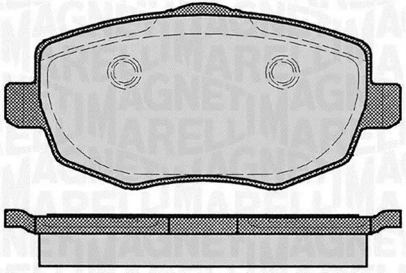 Bremsbelagsatz, Scheibenbremse Vorderachse MAGNETI MARELLI 363916060291