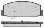 Bremsbelagsatz, Scheibenbremse MAGNETI MARELLI 363916060294