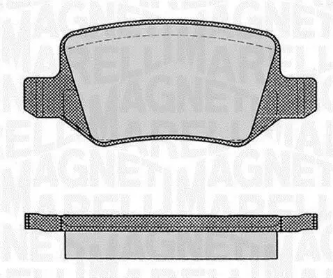 Bremsbelagsatz, Scheibenbremse Hinterachse MAGNETI MARELLI 363916060308