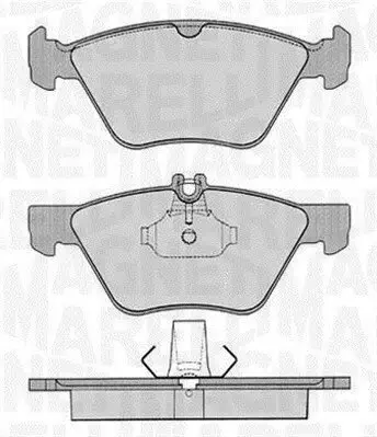 Bremsbelagsatz, Scheibenbremse Vorderachse MAGNETI MARELLI 363916060315 Bild Bremsbelagsatz, Scheibenbremse Vorderachse MAGNETI MARELLI 363916060315