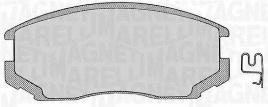 Bremsbelagsatz, Scheibenbremse Vorderachse MAGNETI MARELLI 363916060333 Bild Bremsbelagsatz, Scheibenbremse Vorderachse MAGNETI MARELLI 363916060333