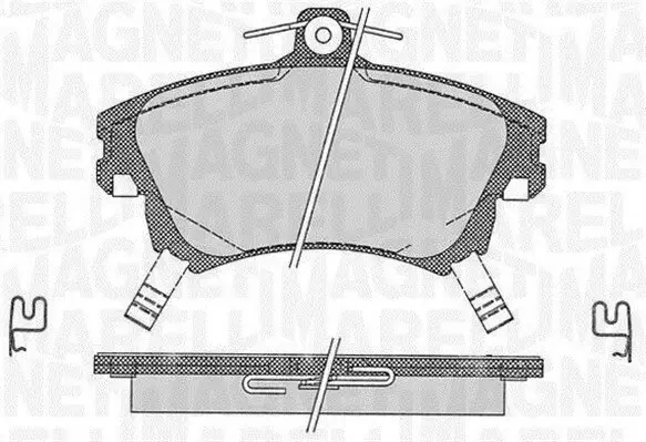 Bremsbelagsatz, Scheibenbremse MAGNETI MARELLI 363916060335