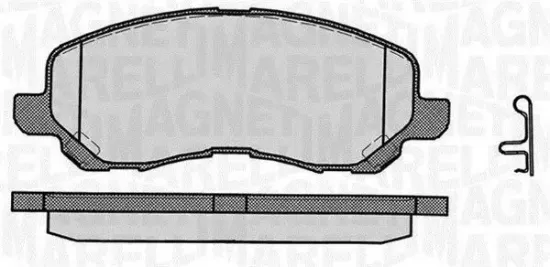 Bremsbelagsatz, Scheibenbremse MAGNETI MARELLI 363916060338 Bild Bremsbelagsatz, Scheibenbremse MAGNETI MARELLI 363916060338