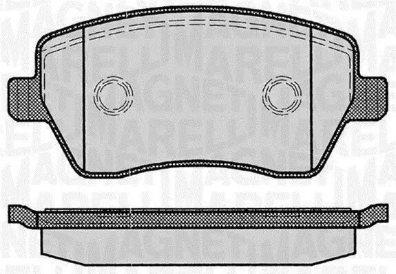 Bremsbelagsatz, Scheibenbremse Vorderachse MAGNETI MARELLI 363916060347