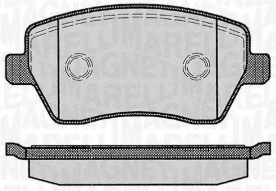 Bremsbelagsatz, Scheibenbremse Vorderachse MAGNETI MARELLI 363916060347 Bild Bremsbelagsatz, Scheibenbremse Vorderachse MAGNETI MARELLI 363916060347