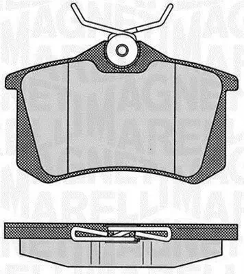 Bremsbelagsatz, Scheibenbremse Hinterachse MAGNETI MARELLI 363916060348