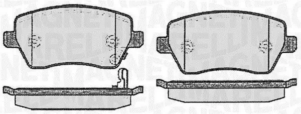 Bremsbelagsatz, Scheibenbremse MAGNETI MARELLI 363916060353