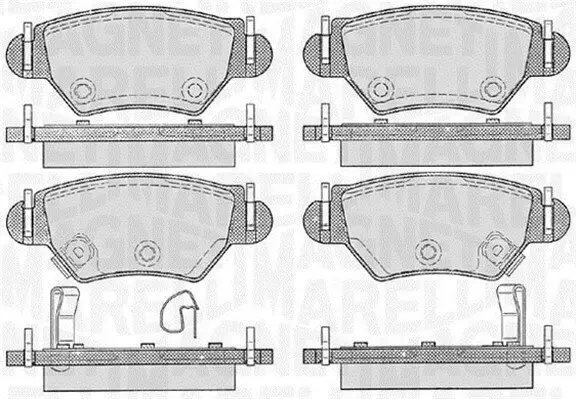 Bremsbelagsatz, Scheibenbremse MAGNETI MARELLI 363916060357