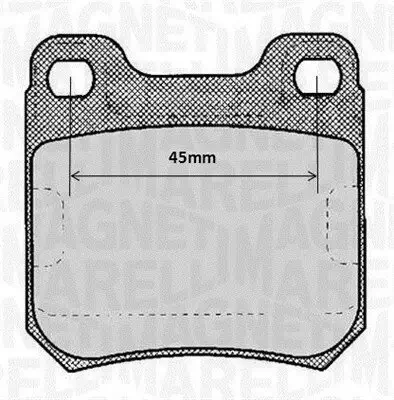 Bremsbelagsatz, Scheibenbremse Hinterachse MAGNETI MARELLI 363916060368