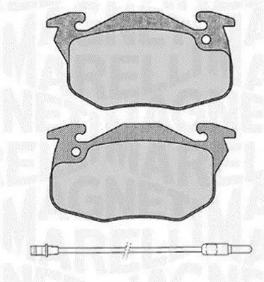 Bremsbelagsatz, Scheibenbremse Vorderachse MAGNETI MARELLI 363916060372 Bild Bremsbelagsatz, Scheibenbremse Vorderachse MAGNETI MARELLI 363916060372