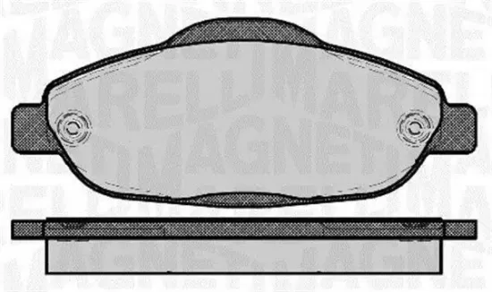Bremsbelagsatz, Scheibenbremse Vorderachse MAGNETI MARELLI 363916060373 Bild Bremsbelagsatz, Scheibenbremse Vorderachse MAGNETI MARELLI 363916060373