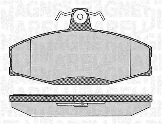 Bremsbelagsatz, Scheibenbremse Vorderachse MAGNETI MARELLI 363916060397 Bild Bremsbelagsatz, Scheibenbremse Vorderachse MAGNETI MARELLI 363916060397