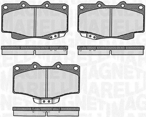 Bremsbelagsatz, Scheibenbremse Vorderachse MAGNETI MARELLI 363916060401 Bild Bremsbelagsatz, Scheibenbremse Vorderachse MAGNETI MARELLI 363916060401