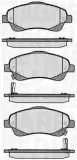 Bremsbelagsatz, Scheibenbremse Vorderachse MAGNETI MARELLI 363916060402