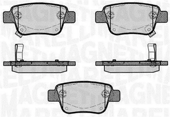 Bremsbelagsatz, Scheibenbremse Hinterachse MAGNETI MARELLI 363916060403