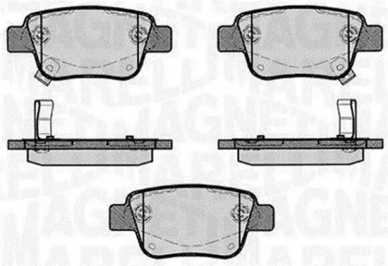 Bremsbelagsatz, Scheibenbremse Hinterachse MAGNETI MARELLI 363916060403 Bild Bremsbelagsatz, Scheibenbremse Hinterachse MAGNETI MARELLI 363916060403