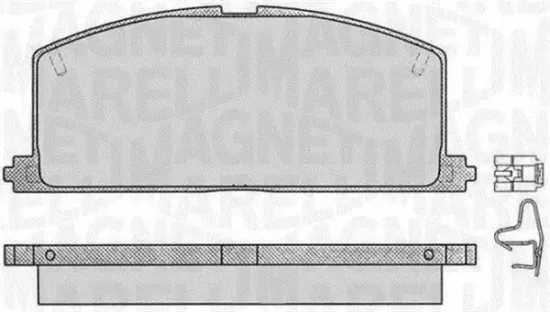 Bremsbelagsatz, Scheibenbremse Vorderachse MAGNETI MARELLI 363916060405 Bild Bremsbelagsatz, Scheibenbremse Vorderachse MAGNETI MARELLI 363916060405