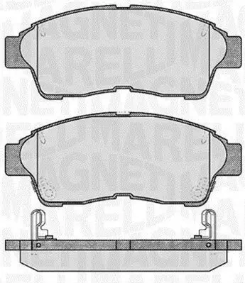 Bremsbelagsatz, Scheibenbremse Vorderachse MAGNETI MARELLI 363916060406