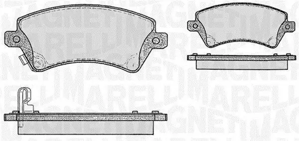Bremsbelagsatz, Scheibenbremse Vorderachse MAGNETI MARELLI 363916060408
