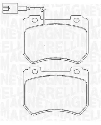 Bremsbelagsatz, Scheibenbremse MAGNETI MARELLI 363916060423