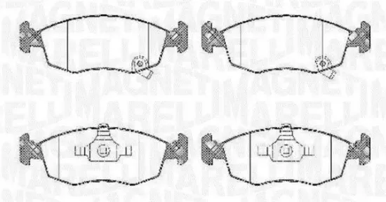 Bremsbelagsatz, Scheibenbremse MAGNETI MARELLI 363916060428 Bild Bremsbelagsatz, Scheibenbremse MAGNETI MARELLI 363916060428