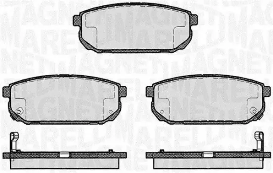 Bremsbelagsatz, Scheibenbremse Hinterachse MAGNETI MARELLI 363916060448 Bild Bremsbelagsatz, Scheibenbremse Hinterachse MAGNETI MARELLI 363916060448