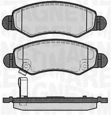 Bremsbelagsatz, Scheibenbremse Vorderachse MAGNETI MARELLI 363916060450