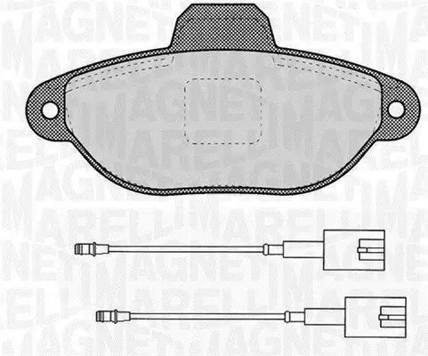 Bremsbelagsatz, Scheibenbremse Vorderachse MAGNETI MARELLI 363916060453 Bild Bremsbelagsatz, Scheibenbremse Vorderachse MAGNETI MARELLI 363916060453
