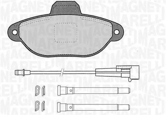 Bremsbelagsatz, Scheibenbremse MAGNETI MARELLI 363916060455 Bild Bremsbelagsatz, Scheibenbremse MAGNETI MARELLI 363916060455