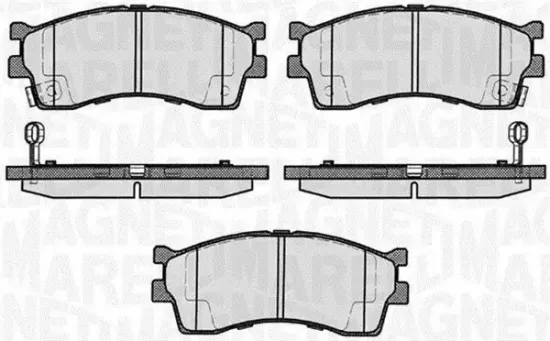 Bremsbelagsatz, Scheibenbremse MAGNETI MARELLI 363916060458 Bild Bremsbelagsatz, Scheibenbremse MAGNETI MARELLI 363916060458