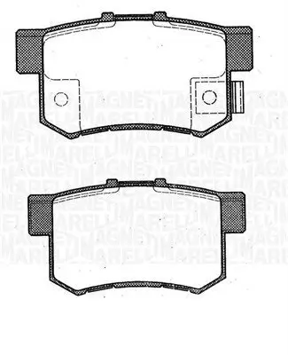 Bremsbelagsatz, Scheibenbremse Hinterachse MAGNETI MARELLI 363916060461 Bild Bremsbelagsatz, Scheibenbremse Hinterachse MAGNETI MARELLI 363916060461